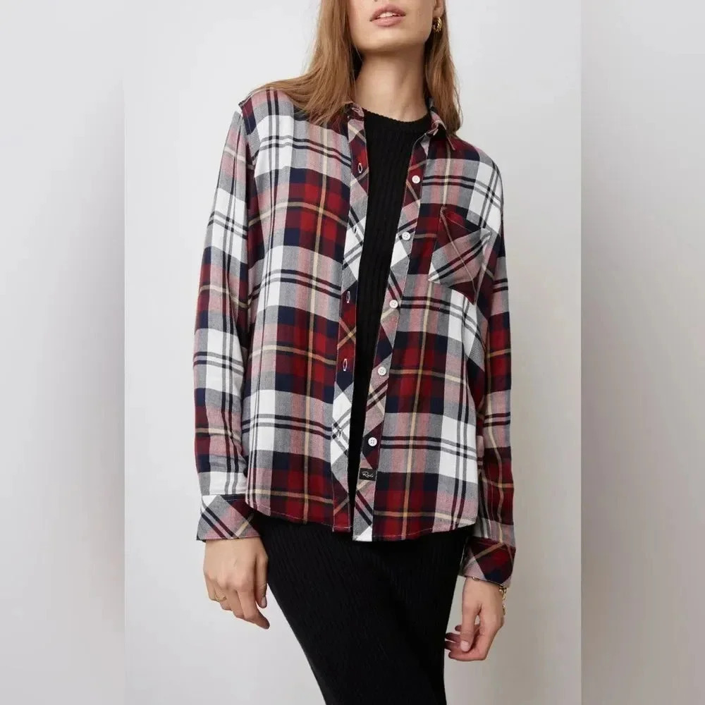 Rails Hunter Shirt Merlot Navy Gold
